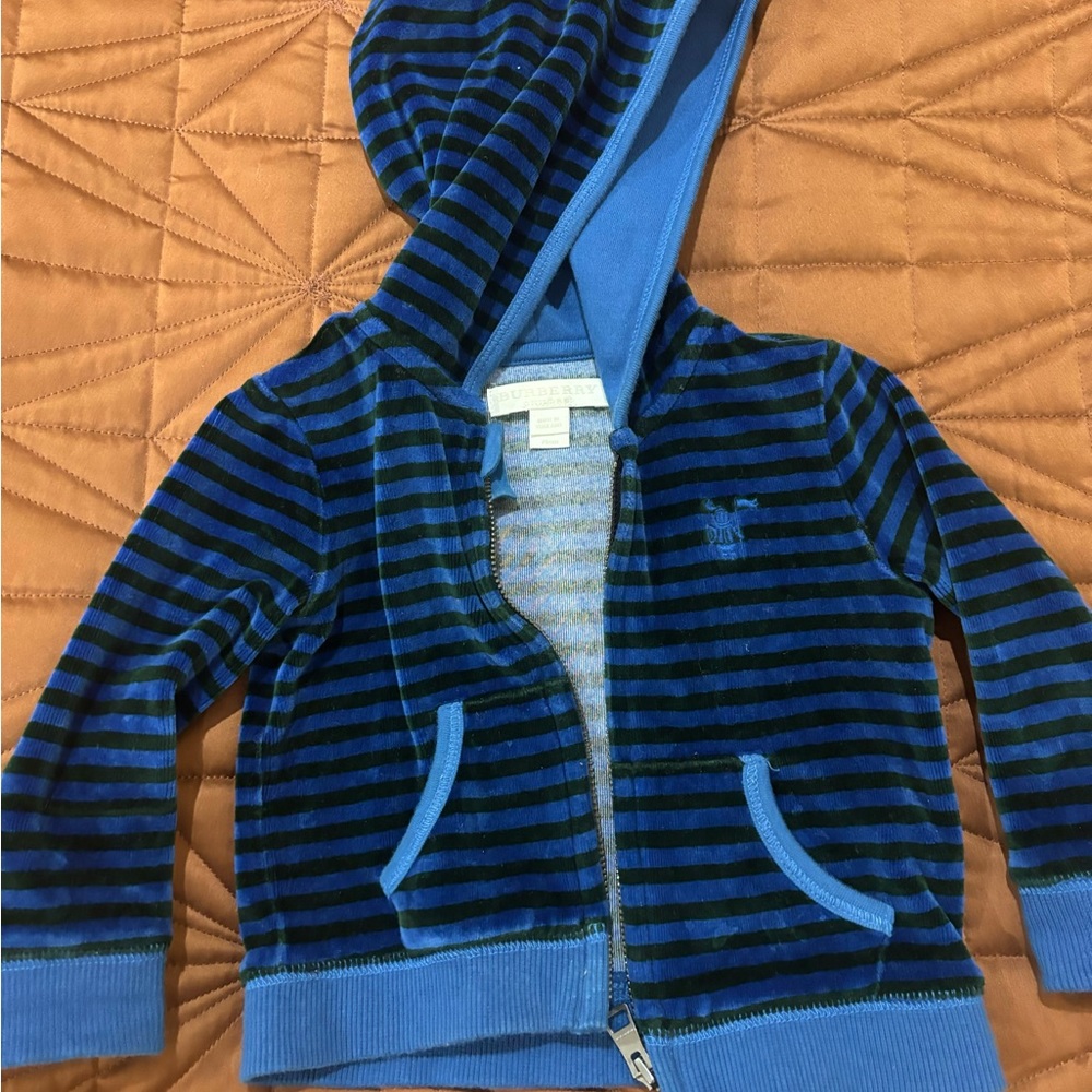 Burberry baby zip up hoodie